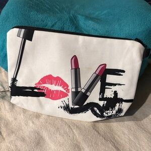 Chic Makeup Pouch with Lipstick Design